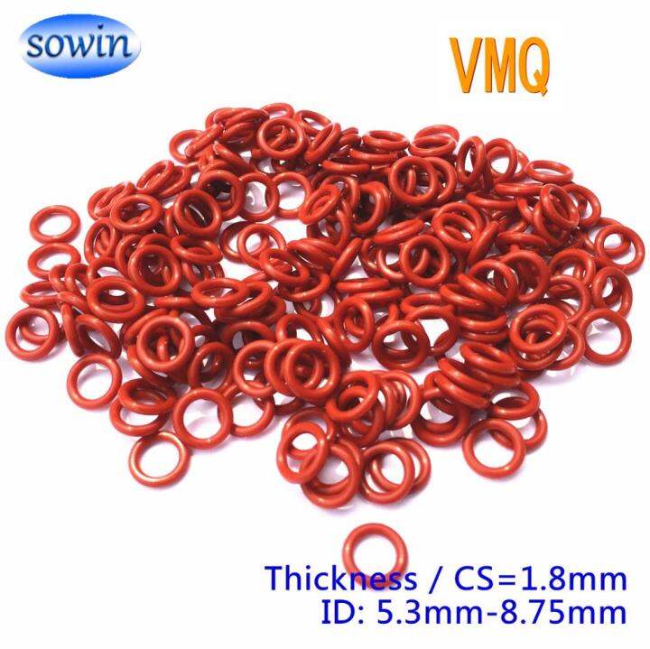 Red Silicone ORing Silicone/vmq 1.8 Thickness Id5.3/5.6/6/6.3/6.7/6.9