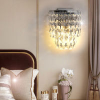 2021 Classic crystal chandelier wall light gold crystalline wall sconce lamp LED living room bedside glass crystal wall lamp