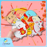 Bao lì xì tết 2023 lì xì chibi hoạt hình hot trend dễ thương giấy cứng