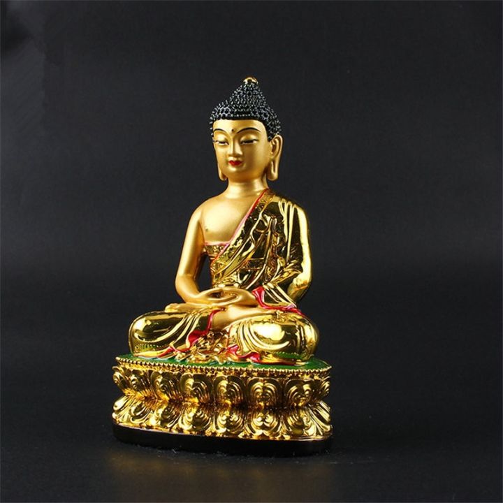 auspicious-triratna-amitabha-buddha-statue-resin-coloured-drawing-13cm-figure-of-buddha-solemn-temple-good-luck-decoration