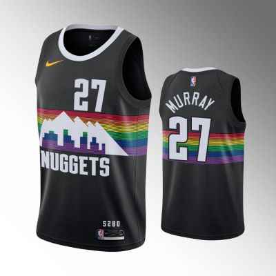 Ready Stock New Arrival Authentic Basketball Jersey 2019-20 Mens Denver Nuggets 27 Jamal Murray Black Swingman Jersey - City Edition