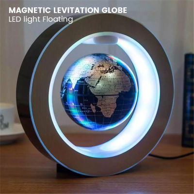 ลอยแม่เหล็กลอยลูกโลกแปลกบอลแสง LED แผนที่โลกอิเล็กทรอนิกส์ต้านแรงโน้มถ่วงโคมไฟตกแต่งบ้านสร้างสรรค์เด็กของขวัญ