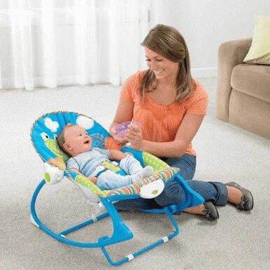 Electric Baby Rocking Chair (BLUE) Newborn Musical Rocker Infant ...