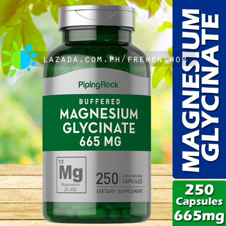 MAGNESIUM GLYCINATE 665mg x 120 or 250 CAPSULES Supplement Lazada PH