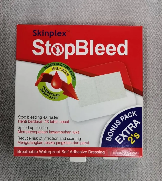 SKINPLEX STOPBLEED DRESSING PAD80MMx100MM (3S) [EXP03/2024] Lazada