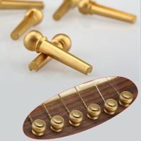 Guitar Accessories Metal Guitar Pin 6Pcs Brass Guitar Bridge Pins End Pin for Folk Acoustic Guitar Parts Accessories