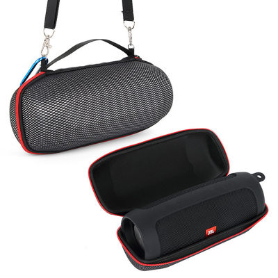 Charge 4 Column Case 2 in 1 Hard EVA Carry Zipper Storage Box Bag + Soft Silicone Case Cover for JBL Charge 4 Bluetooth Speaker