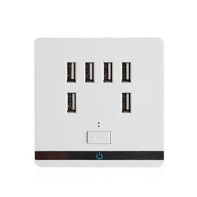 【NEW Popular】3.4A 6พอร์ต USB Wall Charger แผงสวิตช์