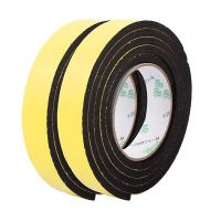 2 Pcs 25mmx6mm Single Sided Self Adhesive Shockproof Sponge Foam Tape 2M Length Adhesives Tape