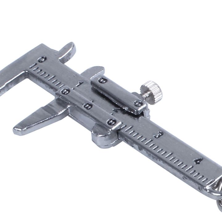 6x-silver-simulation-vernier-caliper-model-ruler-slide-keychain