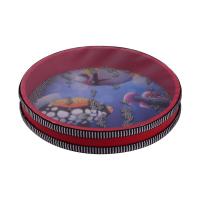 [ammoon]10-inch Solid Wooden Ocean Drum Sea Wave Drum Frame Drum Gentle Sea Wave Sound Musical Toy Red