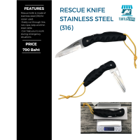 Rescue Scuba Knife Stainless steel 316