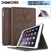 2015 iPad Mini 4 Case สำหรับ iPad 2019 iPad 7.9 Mini 5 iPad PU หนังสมาร์ทฝาครอบ A1538 A1550 A2133 A2124 A2125 A2126