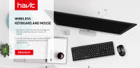 Havit wireless keyboard+mouse คีย์บอร์ด+เม้าส์ รุ่นKB260GCM (ของแท้ประกันศูนย์)