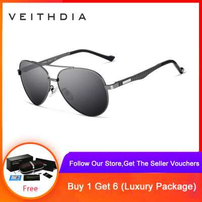 VEITHDIA แว่นกันแดด Polarized UV400 ผลิตจากอลูมิเนียม แว่นตากันแดด แว่นโพลาไรซ์ สำหรับผู้ชายและผู้หญิง – 3850