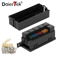 DaierTek 12V Auto 11 Way Fuse Relay Box Block With 5 Pin Relay and Fuses For Automotive Car Marine Truck Trailer Boat Fuses Accessories