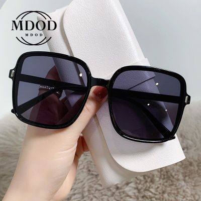 UV400 Sunglasses Gradient Square Decoration Black Large Frame Transparent Trend Sunglasses 2022 Fashion Glasses Cycling Sunglasses