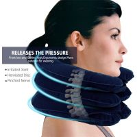 Cervical Neck Traction Medical Correction Device Cervical Support Posture Corrector Neck Stretcher Relaxation Inflatable Collar Travel pillows