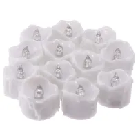 12Pcs Led Candle with Battery Timer Flickering Tea Light Garden Tea Lights