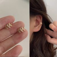 2021 New Fashion Clip On Earrings Crystal Ear Cuff Non Pierced Earrings Nose Ring For Women Earrings Punk Rock Earcuff