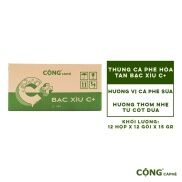 Cà Phê Bạc Xỉu Hoà Tan C+ Cộng Cà Phê 12 Hộp Thùng Hoặc 200 Gói Thùng