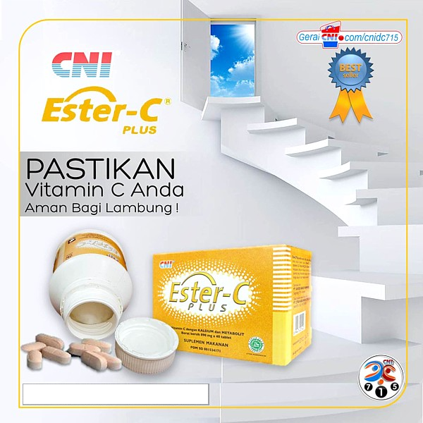 CNI EsterC Plus Vitamin C Untuk Ibu Hamil & Anak Ester C Plus Vitamin C Aman Di Lambung