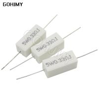 10PCS 5W Cement resistance 0.1 10k ohm 0.33R 1R 10R 100R 0.22 0.33 1 10 100 1K 10K ohm Cement resistor