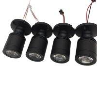 ไฟสปอตไลท์ตู้ไฟ Led ไฟใต้ตู้3W กรอบสีดำ1ชิ้น/ล็อต,ไฟสปอตไลท์ไฟจุดหยุดพัก Dc12v 25มม. อุ่นเย็น