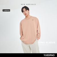 เสื้อ เสื้อยืดผู้ชาย เสื้อยืด Yuedpao No.1 เสื้อยืดSignature Longsleeve Summer ผ้าหนาทรงสวย ยับยากรีดง่าย รับประกันไม่ย้วย 2 ปี สี Sandstone