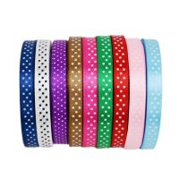 (25 yards/roll) 10mm dots printed cartoon satin ribbon gift wrap decoration ribbons Gift Wrapping  Bags