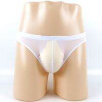 Mens y Breathable Low-waist U-convex Solid Color Underwear Briefs Underpants Feel cool free body