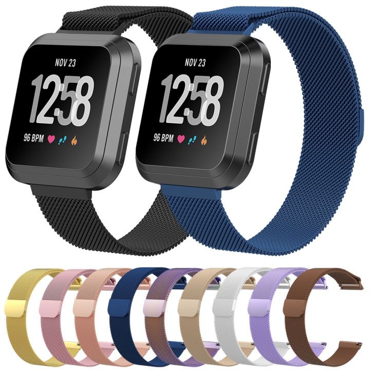 สำหรับแถบนาฬิกาแบบ-milanese-fitbit-ในทางกลับกันขนาด-s-สีน้ำเงิน-ขายเอง