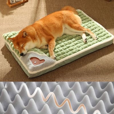 สุนัขเตียงเสื่อสัตว์เลี้ยง Comfort คอฟต์บ้านสุนัขแบบถอดออกได้สำหรับเตียงสุนัขเล็กกลางใหญ่กระดูกสันหลังส่วนคอ