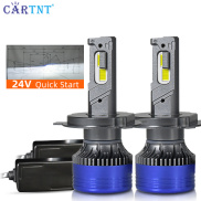 CarTnT 1 Cặp Đèn Pha LED Xe Tải Siêu Sáng 24V H1 H7 H4 9003 HB2 H8 H11 HB3