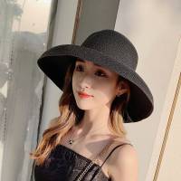 Hats Shop9 หมวกสานปีกว้าง ทรงปีกคว่ำแต่งตัวM หมวกแฟชั่นหญิง สินค้าพร้อมส่ง A076