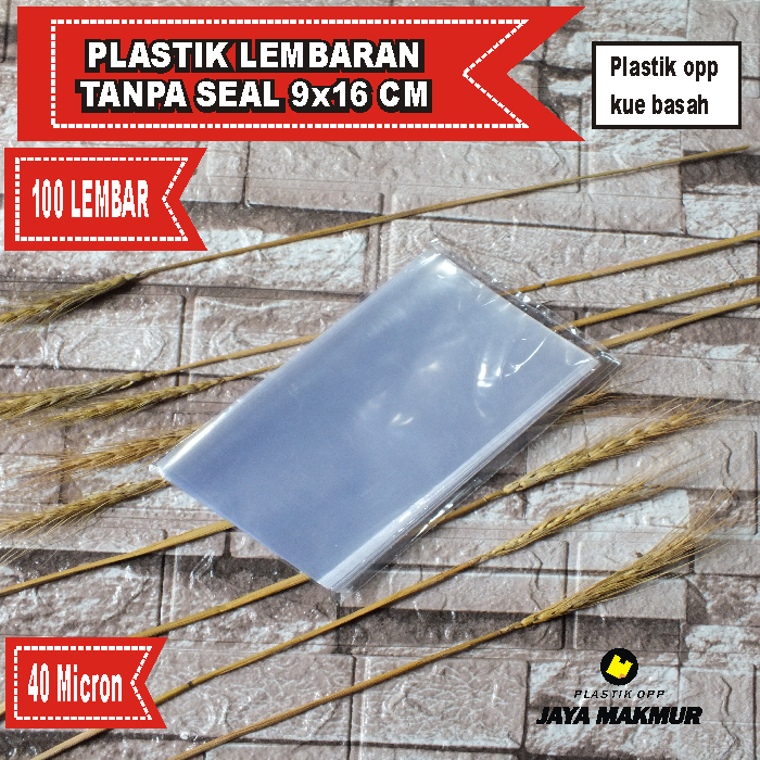 Plastik Opp Kue Basah 9 X 16cm Plastik Lembaran One Sheet Tebal 40 Mic 100 Pcs Lazada Indonesia 0423