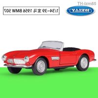 ? โมเดลรถ ของขวัญสำหรับเด็ก WELLY Willie 1:34 39 BMW 1956-36 - bmw507 convertible simulation alloy car model back