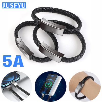 Bracelet USB Cable For iPhone 14 13 12 Pro Max Portable Powerbank Fast Charging USB Micro Type C Charger Cord For Xiaomi Huawei ( HOT SELL) tzbkx996