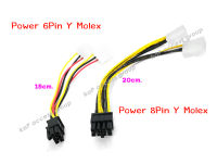 สายไฟการ์ดจอ Y Power Molex IDE to 6P / 8P (1/2) 6Pin 8Pin to Molex 4Pin