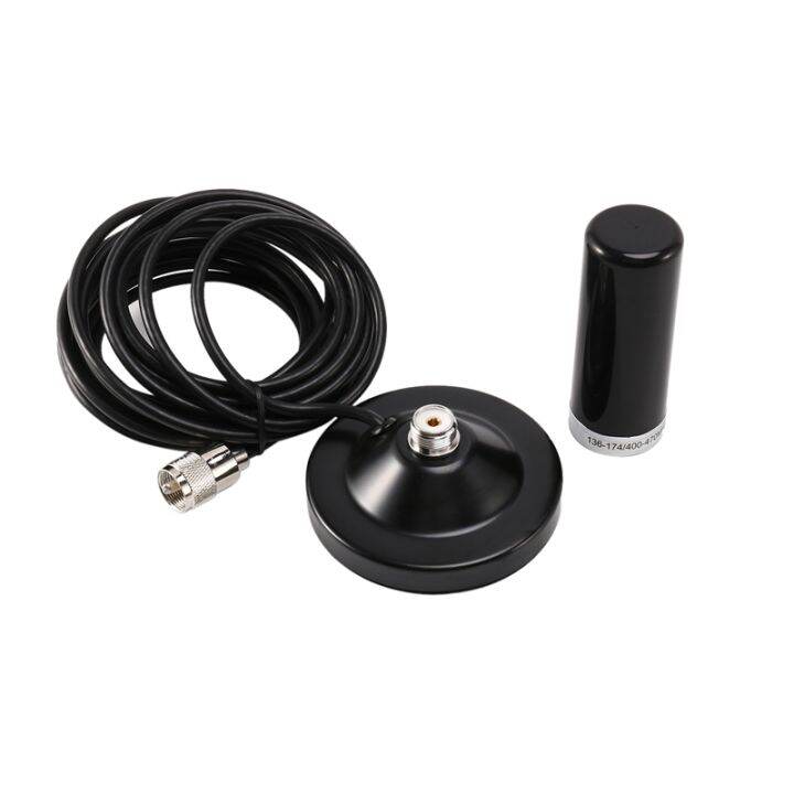 144/435MHz UHF VHF Car Radio Walkie Talkie Stubby Antenna with Base for Auto Radio