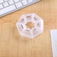 Xinyi3 คอนเทนเนอร์กล่องยารอบ Travel Storage Holder Case Mini Pill 7 วัน