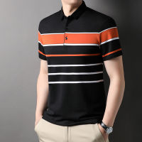 Top Grade Yarn-dyed Process Cotton Fashions Stripped Casual New Polo Shirt For Men Summer Luxury Short Sleeve Tops Men Clothing