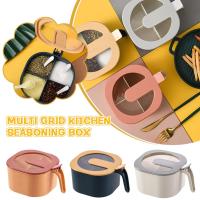 Multi Grid Kitchen Seasoning Box Combination Set With Sealed Moisture-proof Lid Seasoning Box J1W7
