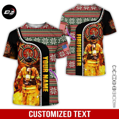 2023 Personalized Name Firefighter All Over Printed Clothes SS197