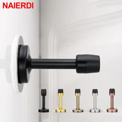 【DT】hot！ NAIERDI Rubber Wall Mounted Door Stopper Stops Holder Catch Floor Fitting With Screws Bedroom Hardware