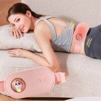 ZZOOI Period Cramp Massager Vibrator Heated Menstrual Belt Rechargeable Electric Thermal Pad For Abdominal Womens Pain Relief Gift