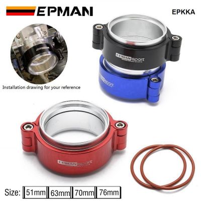 EPMAN HD Clamp System Assembly Exhaust V-band Clamp Anodized For 2.0" 2.5" 2.75" 3.0" OD Turbo / Intercooler Pipe EPKKA Adhesives Tape