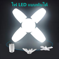 หลอดไฟ LED ทรงใบพัด พับเก็บได้ ประหยัดพลังงานไฟ ปรับมุมโคมไฟได้