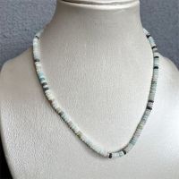 2*4MM Oval Amazonite Necklace Undyed Gemstone Natural Stone Stainless Steel Chocker Wholesale Beads Mother Daughter