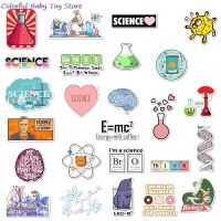 50Pcs/set Science Experiment Chemical Programming Stickers Diy Laptop PC Decor Waterproof Sticker random color